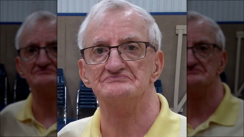 Actor Bill Byrge wearing glasses and a yellow shirt