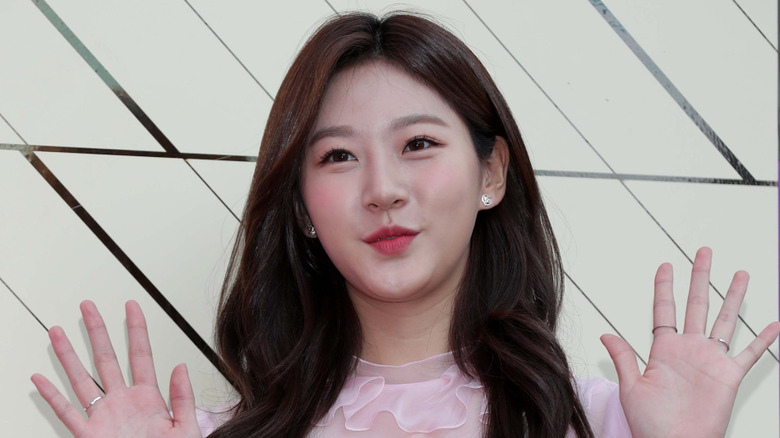 Kim Sae-Ron at a Seoul promotional event for Bvlgari in 2019