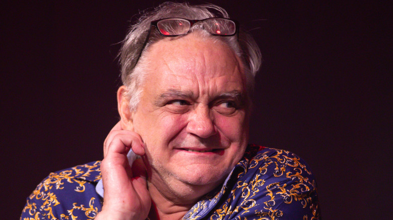 Tony Slattery performing in "Whose Line is it Anyway?" in 2019