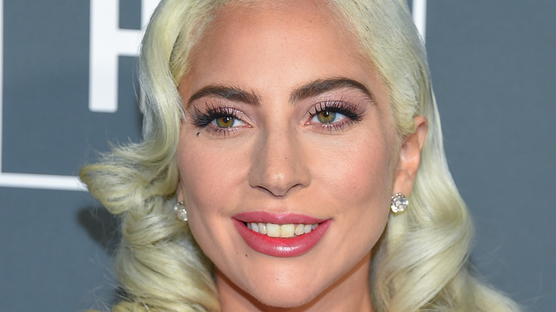 Lady Gaga smiles