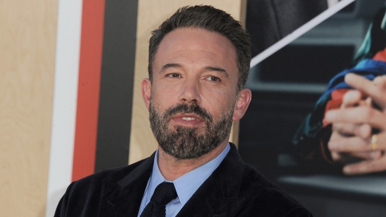 Ben Affleck bearded wearing suit