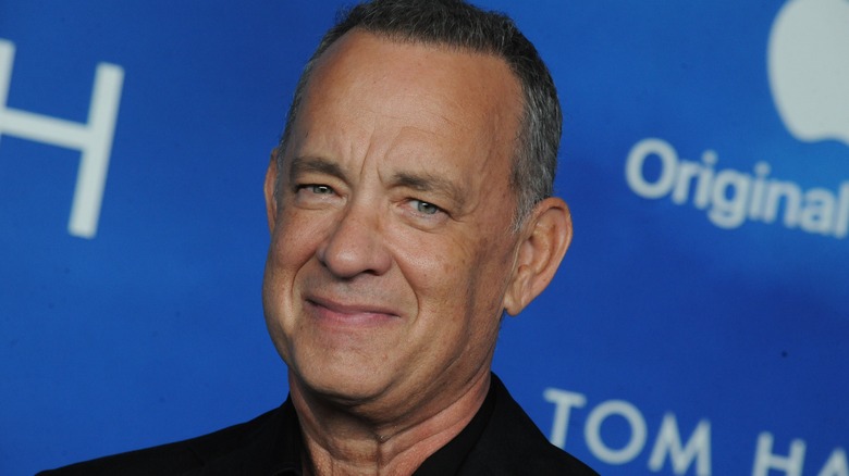 Tom Hanks smiles at premiere