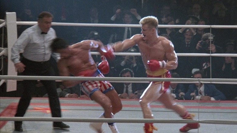 Ivan Drago punching Rocky