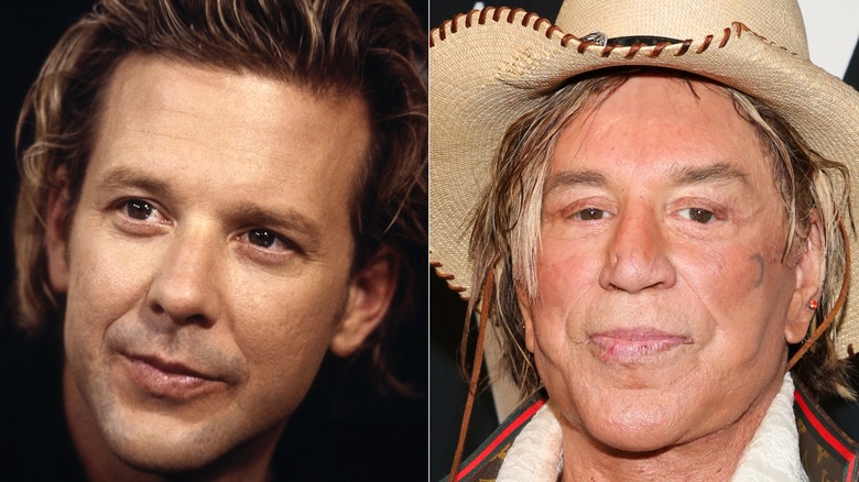 Mickey Rourke then and now