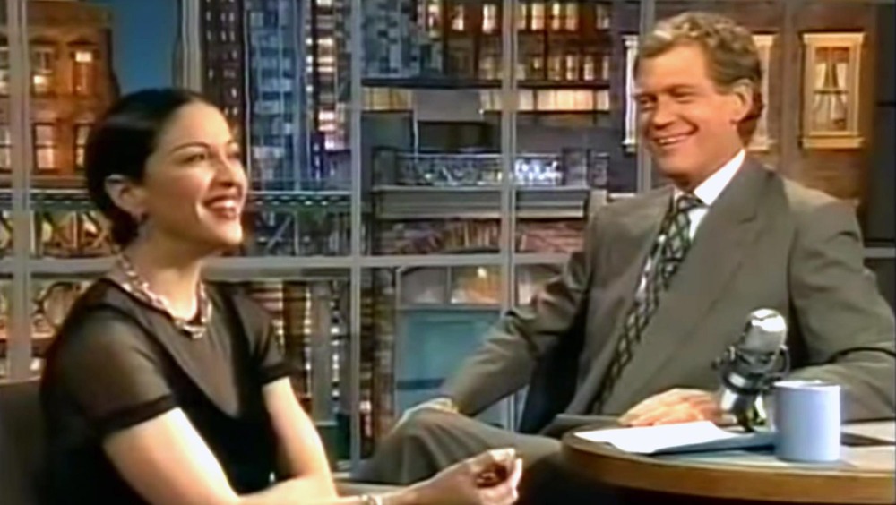 Madonna and David Letterman on The Late Show