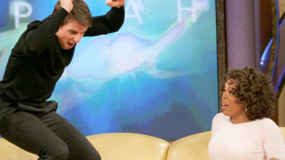 Tom Cruise jumping on Oprah Winfrey's couch in 2005