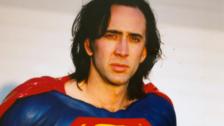 Nic Cage dressed as Superman