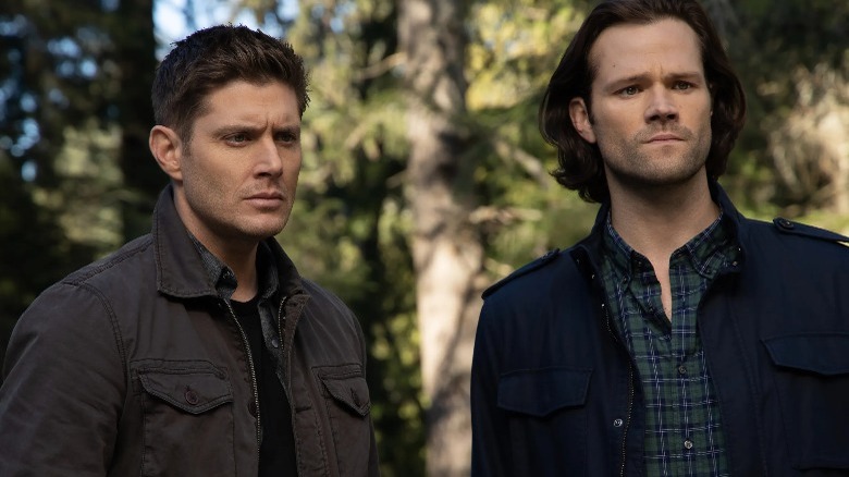 The Winchester brothers stand outside