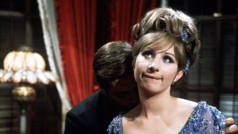 Barbra Streisand looks skyward