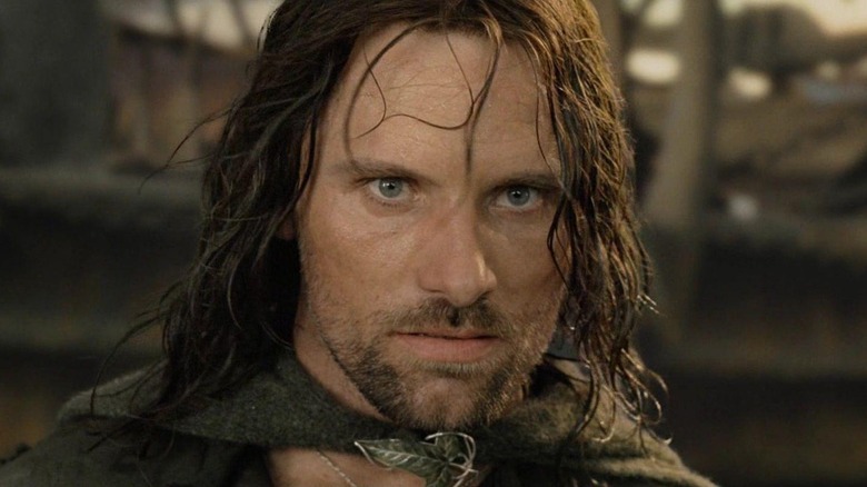 Aragorn faces enemies in "The Lord of the Rings: The Fellowship of the Ring" (2001)