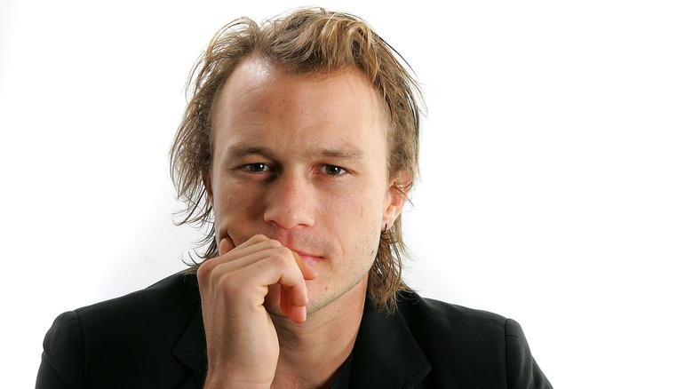 Heath Ledger looking thoughtful