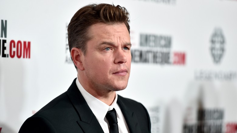 Matt Damon looking stern