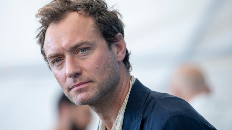 Jude Law looking serious