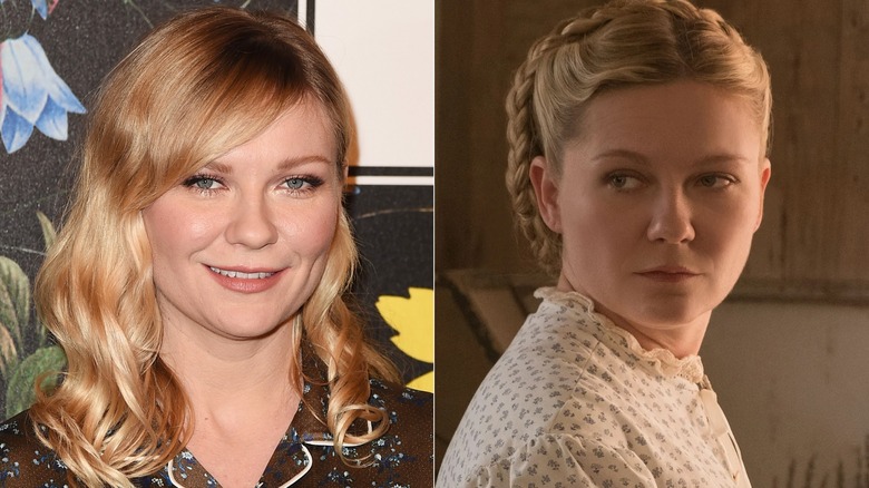 Kirsten Dunst and Edwina Morrow posing