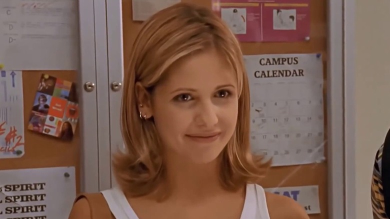 Buffy Summers smiling in school