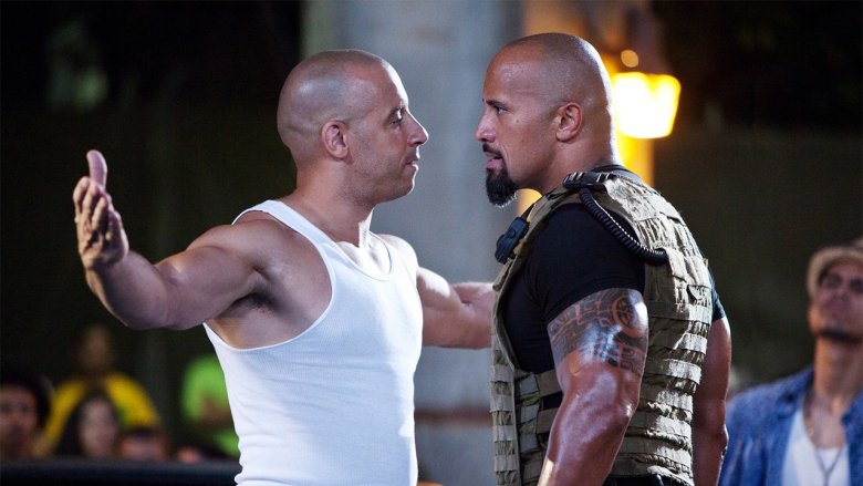 Dwayne Johnson and Vin Diesel in Fast Five