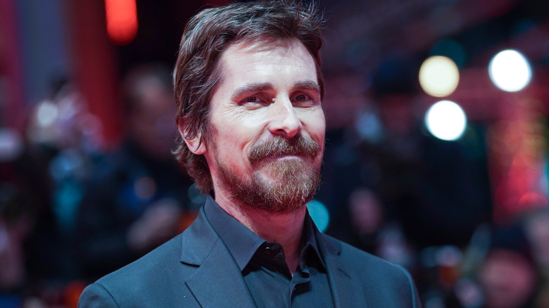 Christian Bale smiles