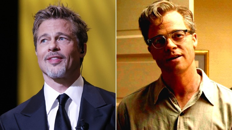 Brad Pitt watches the audience