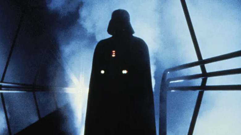 Darth Vader standing in smoke