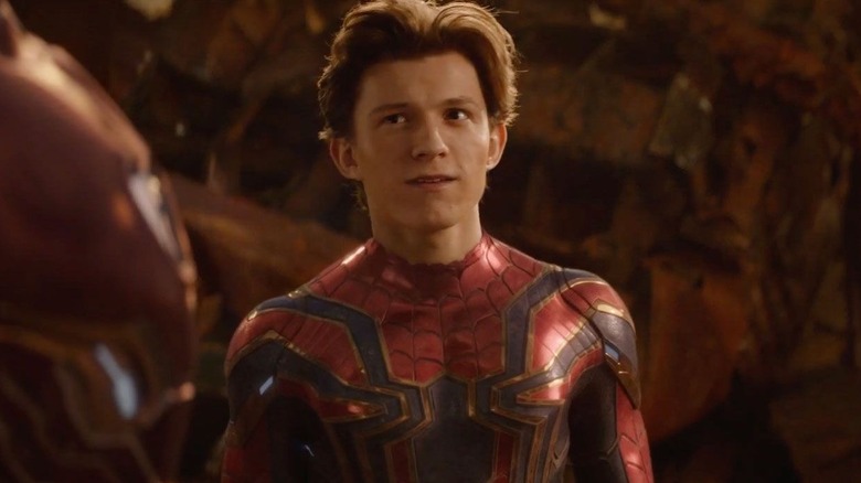 Spider-Man smiling