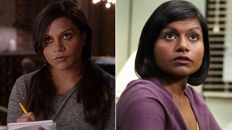 Mindy Lahiri next to Kelly Kapoor