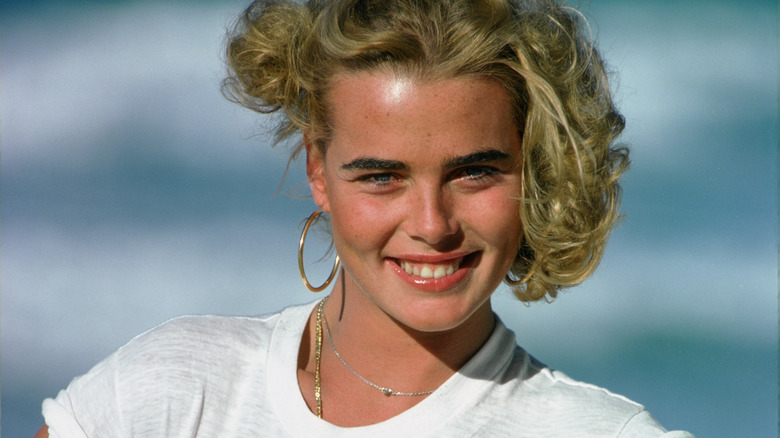 Margaux Hemingway smiles