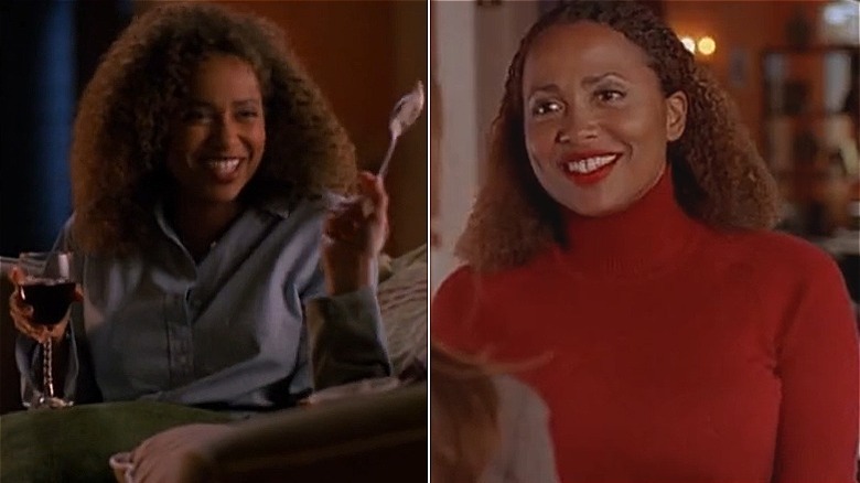 A split image of Lisa Nicole Carson