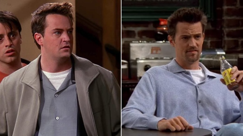 A split image of Matthew Perry