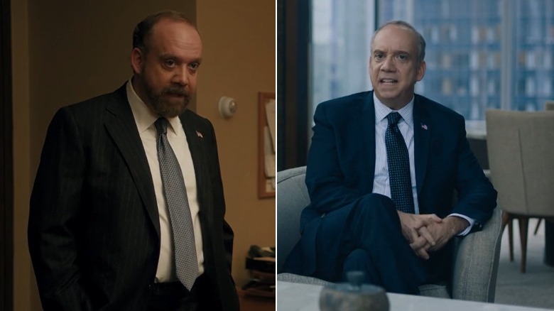 A split image of Paul Giamatti