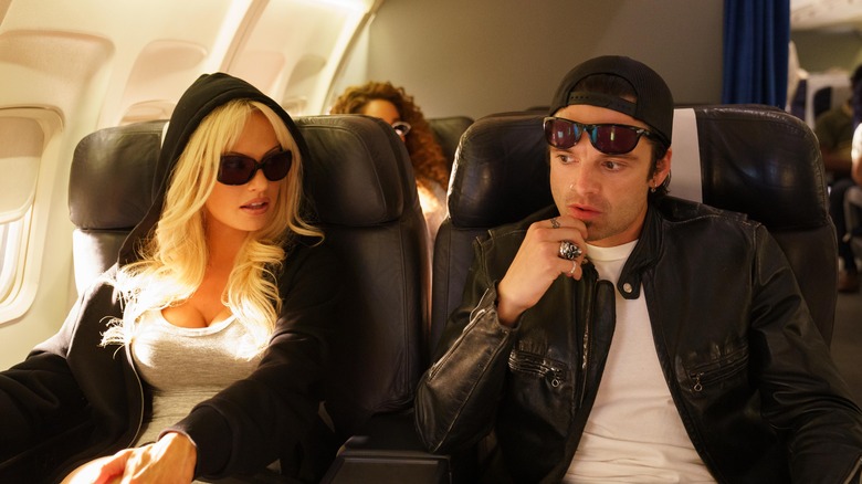 Pam and Tommy on plane