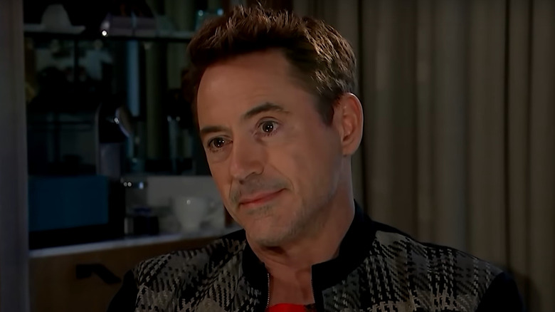 Robert Downey Jr. stares ahead