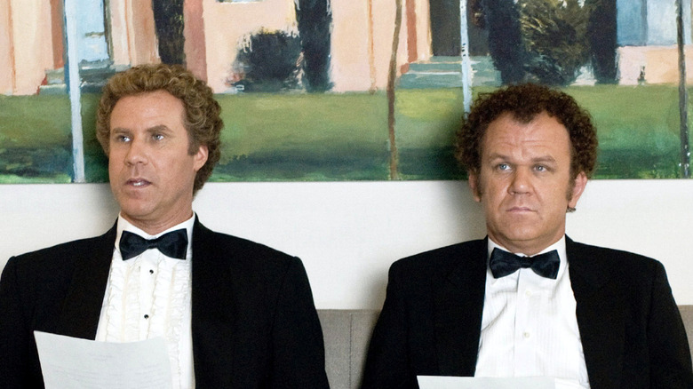 Will Ferrell and John C. Reilly preparing