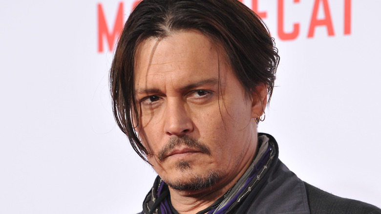 Johnny Depp at Mortdecai premiere