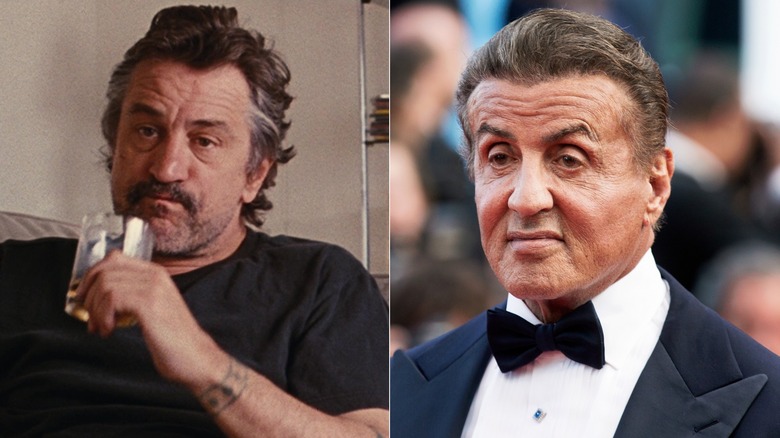 De Niro in Jackie Brown; Stallone on a red carpet