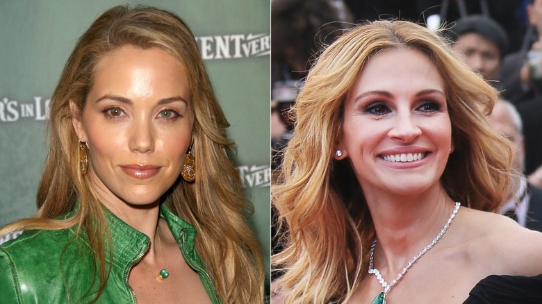 Elizabeth Berkley and Julia Roberts collage