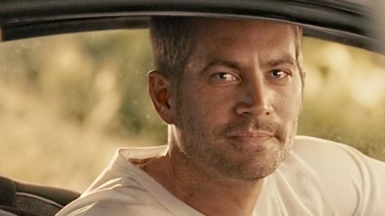 CGI Paul Walker drives a car