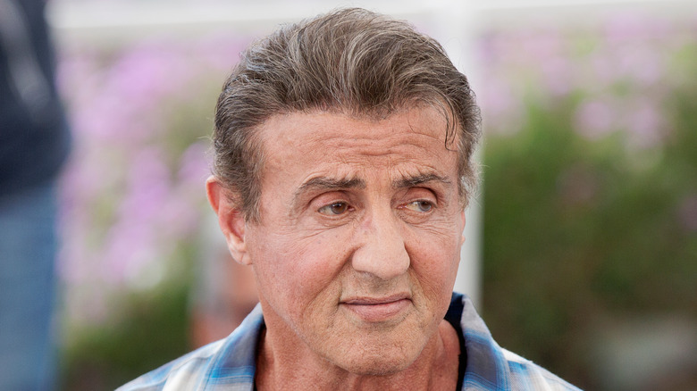 Sylvester Stallone filming