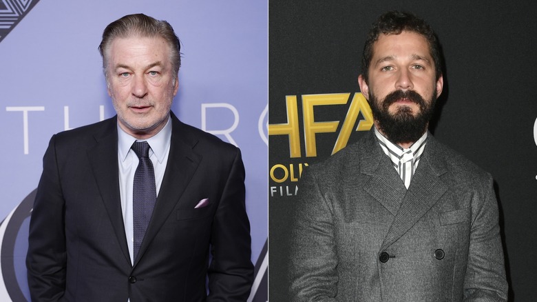 Alec Baldwin and Shia LaBeouf pose separately 