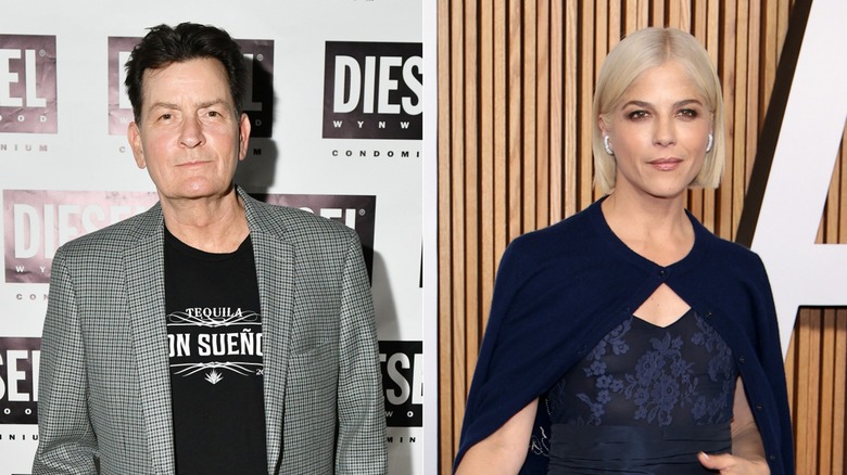 Charlie Sheen and Selma Blair