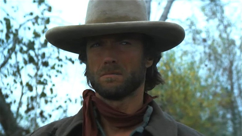 Josey Wales squinting wearing cowboy hat