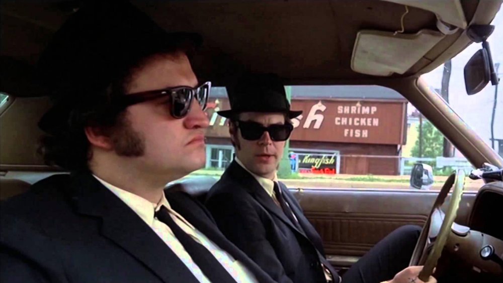 Jake and Elwood in car