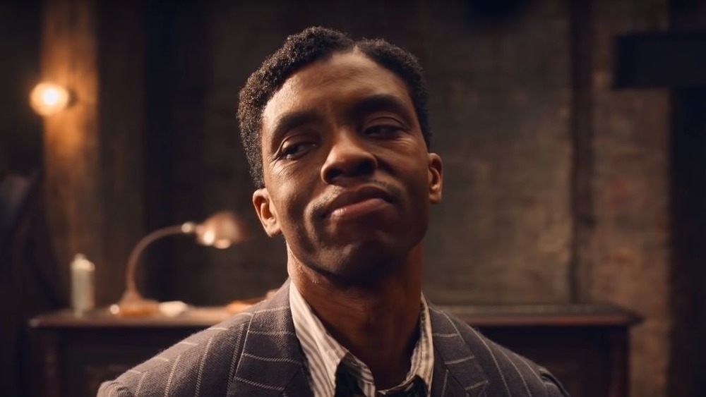 Chadwick Boseman in a scene from Ma Rainey's Black Bottom