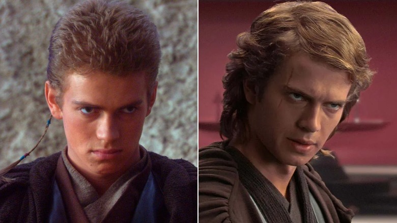 A younger and older Anakin Skywalker