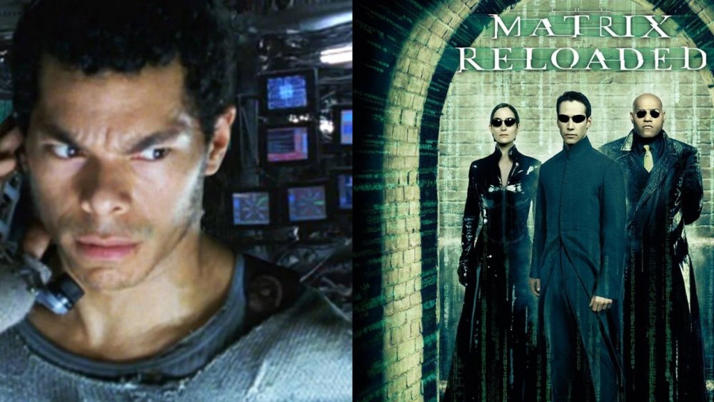 Marcus Chong in The Matrix, the poster for The Matrix Reloaded