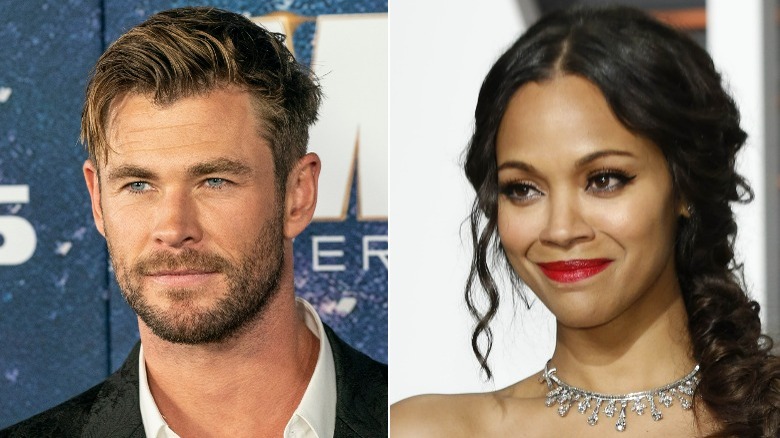 Chris Hemsworth and Zoe Saldana