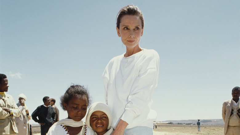 Audrey Hepburn on a field mission in Ethiopia