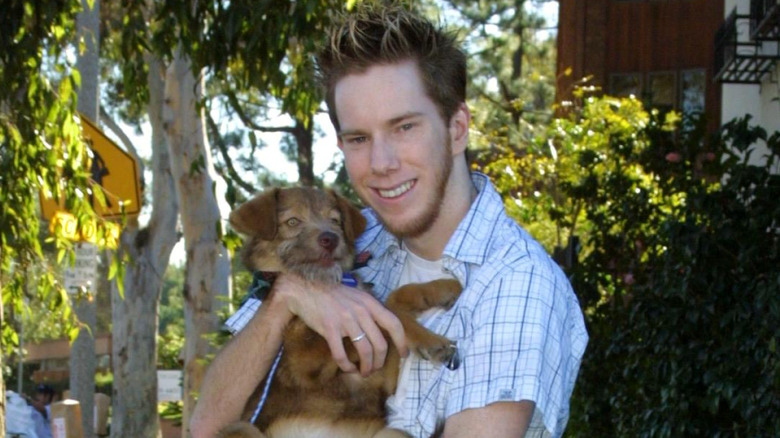 Chris Owen at an animal charity benefit in 2000