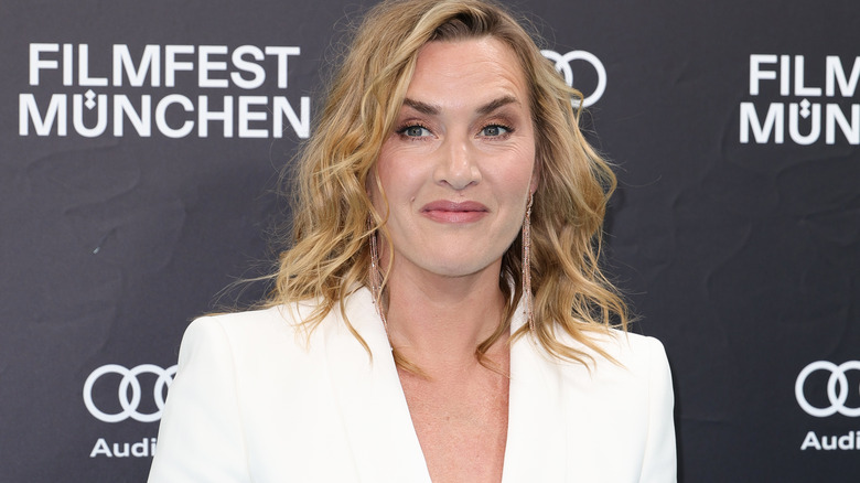 Kate Winslet in white blazer