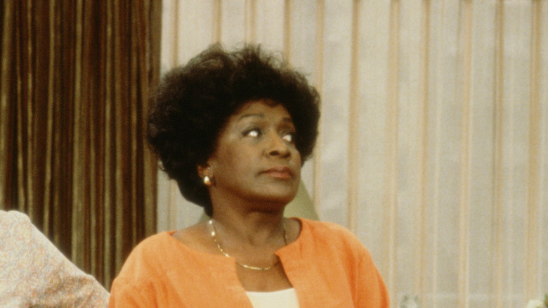 Isabel Sanford looks to the side