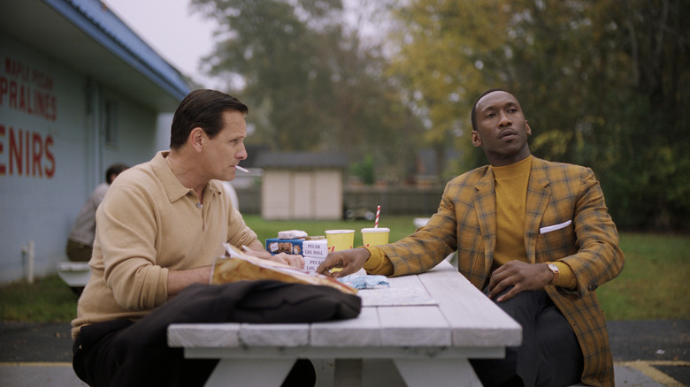 Tony and Donald sit at a picnic table